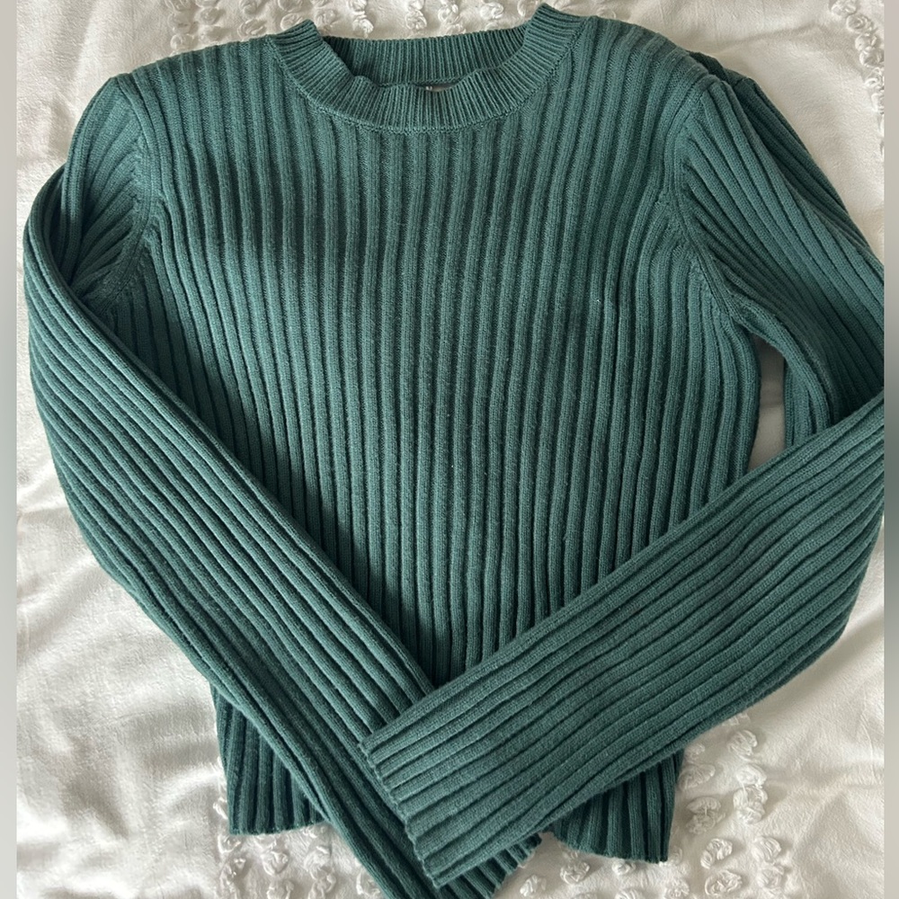 Anthropologie Flat White Open Back Sweater